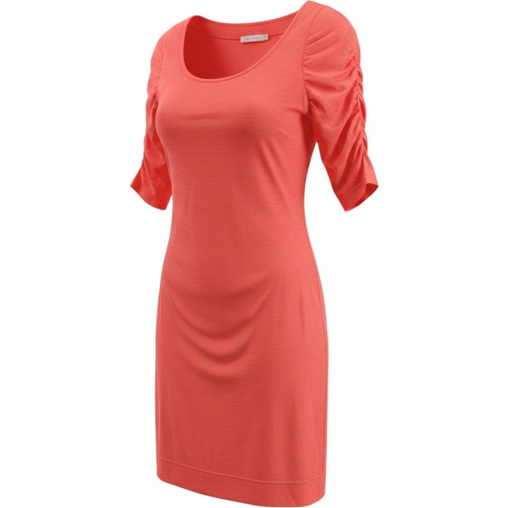 Lilly Pulitzer Kaleb T Shirt Dress Coral Pima Cotton Ruched Sleeve Shift Women S